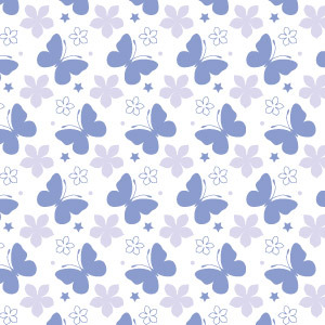 300x300 Beautiful Summer Seamless Butterfly Vector Pattern Free Vectors