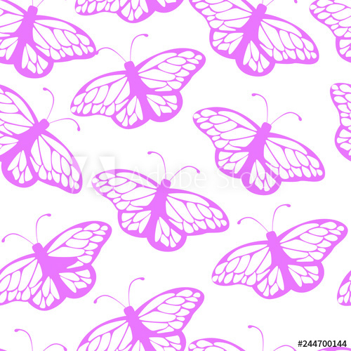 500x500 Butterfly Pattern Vector Illustration