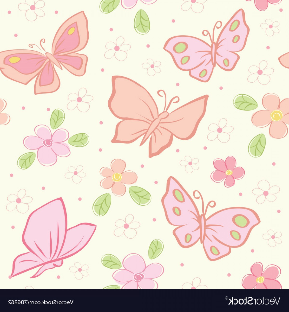 1200x1296 Butterfly And Flower Pattern Vector Lamaison