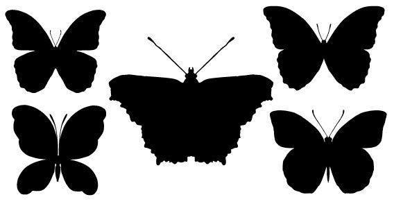 Butterfly Silhouettes Free Vector 568x294 Butterfly Silhouettes Free Vector