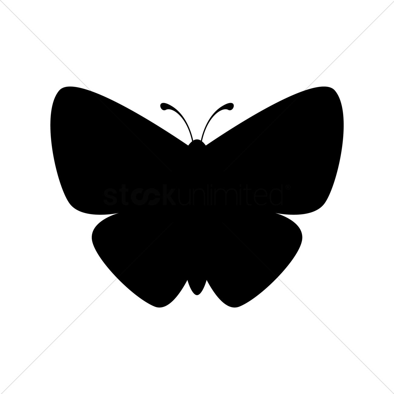 Butterfly Silhouette Vector Image 1300x1300 Butterfly Silhouette Vector Image