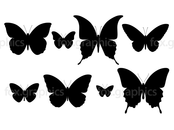 Butterfly Silhouettes, Vector 720x540 Butterfly Silhouettes, Vector