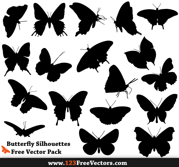 Free Free Butterfly Silhouette Vector Pack Files, Vectors 600x560 Free Free Butterfly Silhouette Vector Pack Files, Vectors