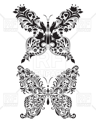 Abstract Floral Butterflies Vector Image Of Backgrounds, Textures 311x400 Abstract Floral Butterflies Vector Image Of Backgrounds, Textures