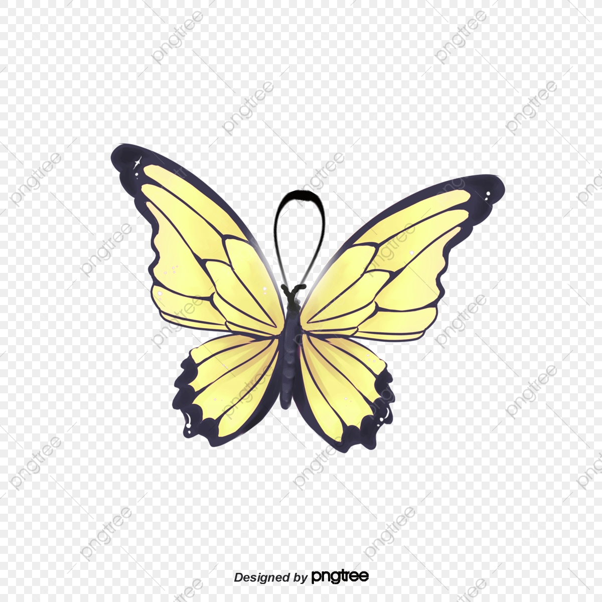 1200x1200 Pretty Pink Butterfly Vector Material, Butterfly Clipart