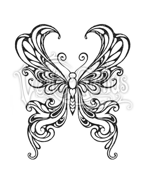 468x580 Vector Genius Butterfly Tattoo Clipart