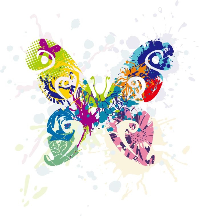 697x756 Wallpaper And Desktop For Pc Abstract Butterfly Vector Graphic