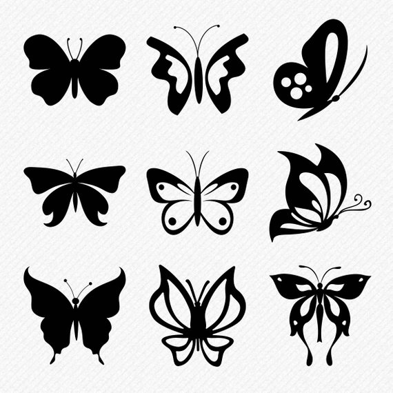 Butterfly Vector Black And White