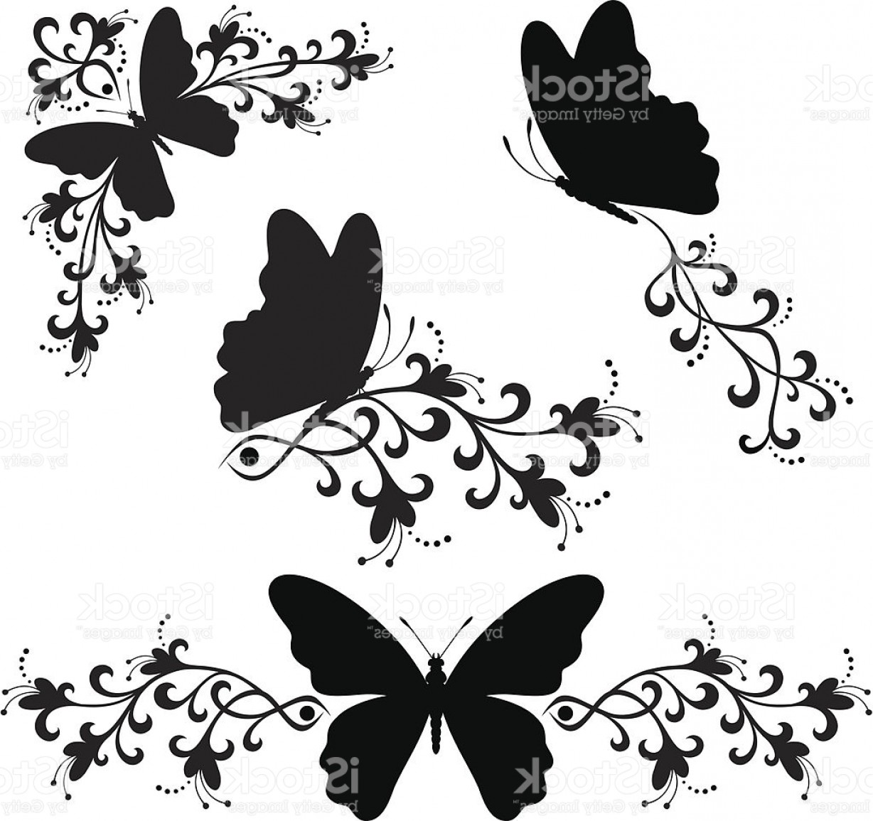 1228x1155 Black White Butterfly Silhouette Gm Createmepink