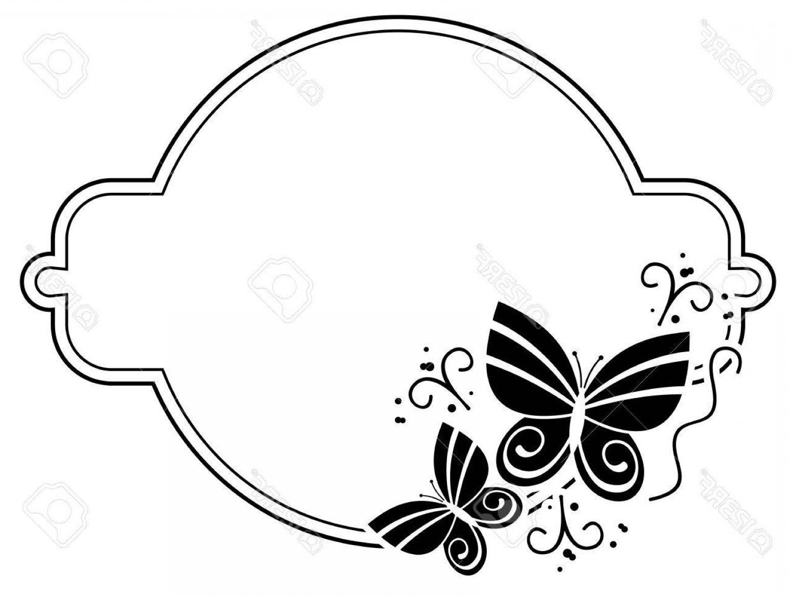 1560x1170 Photostock Vector Black And White Silhouette Round Frame