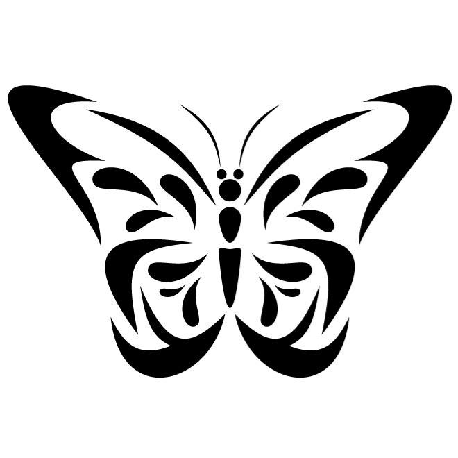 Butterfly Vector Black And White at Vectorified.com | Collection of ...