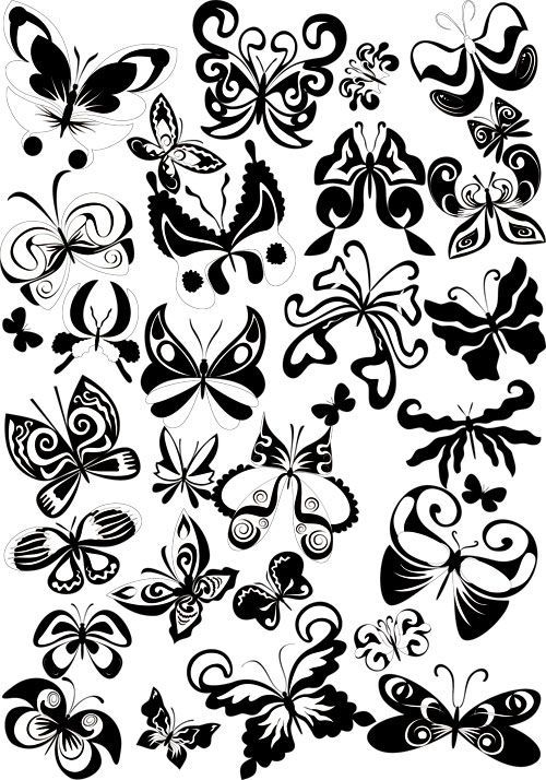 500x714 Decorative Butterflies Vector Vector Graphics Blog Wall Art