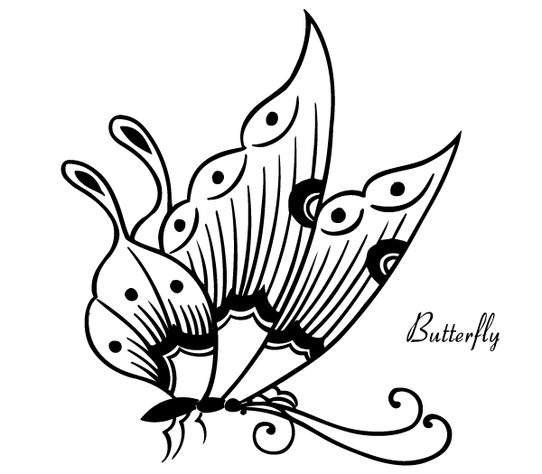 600x525 Free Butterfly Vector Image