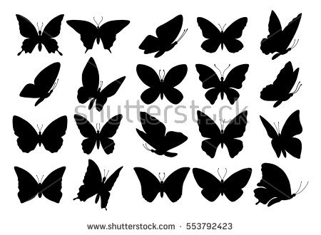 450x330 Vector Butterflies Group With Items