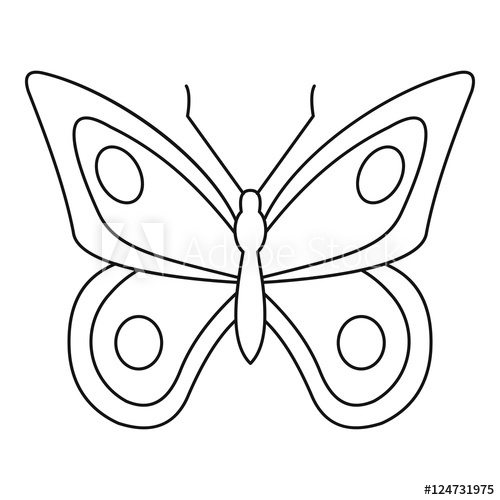 Lovely Butterfly Icon Outline Illustration Of Lovely Butterfly 500x500 Lovely Butterfly Icon Outline Illustration Of Lovely Butterfly