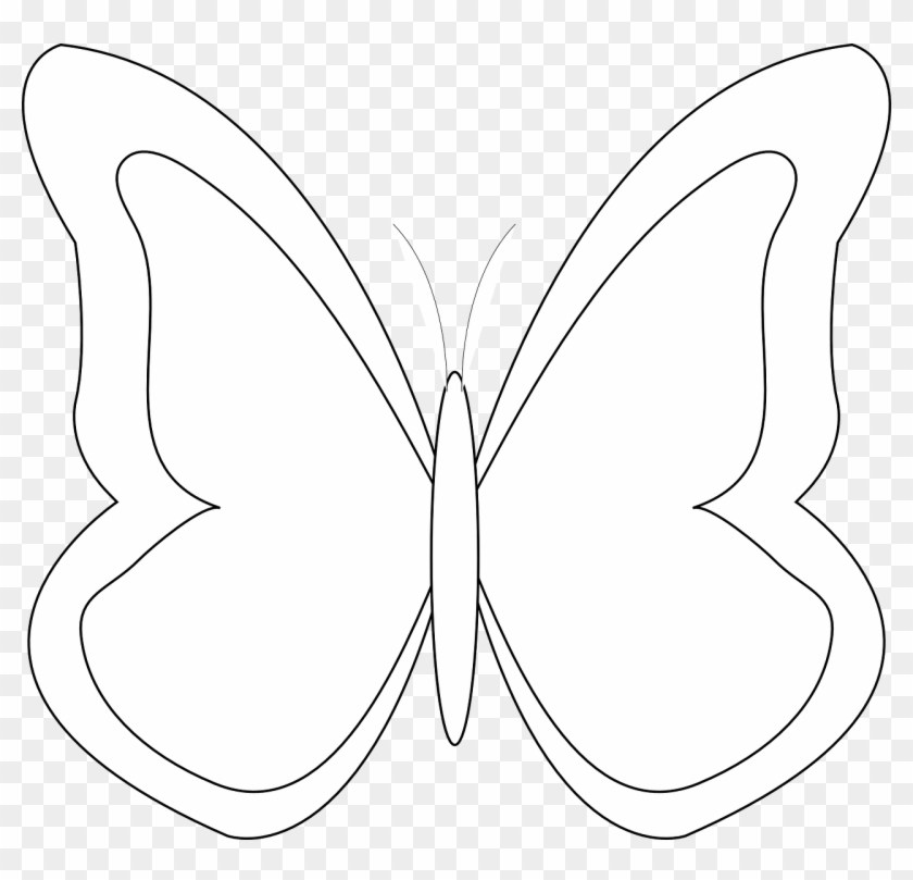 Moth Clipart Butterfly Outline 840x809 Moth Clipart Butterfly Outline