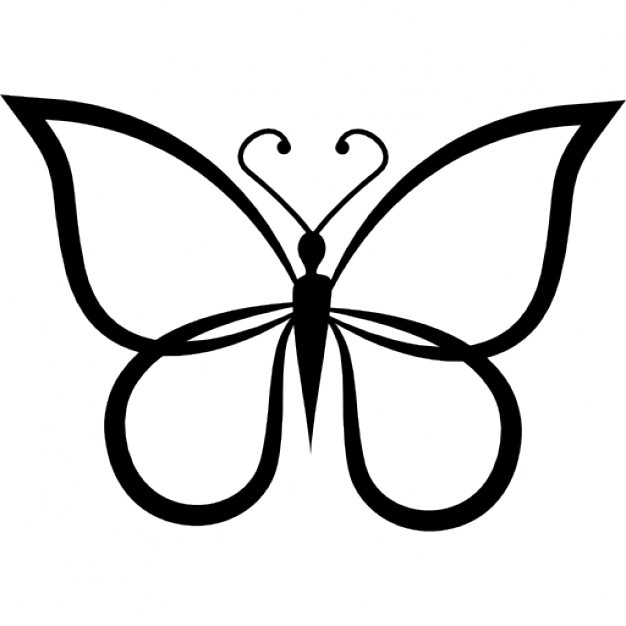 Butterfly Vector Outline 626x626 Butterfly Vector Outline
