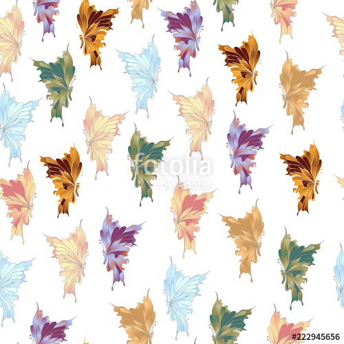 Butterfly Seamless Pattern For Textile, Packaging, Wallpaper 500x500 Butterfly Seamless Pattern For Textile, Packaging, Wallpaper