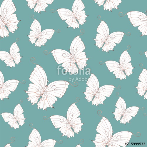 Cute Butterfly Vector Seamless Pattern For Textile, Packaging 500x500 Cute Butterfly Vector Seamless Pattern For Textile, Packaging
