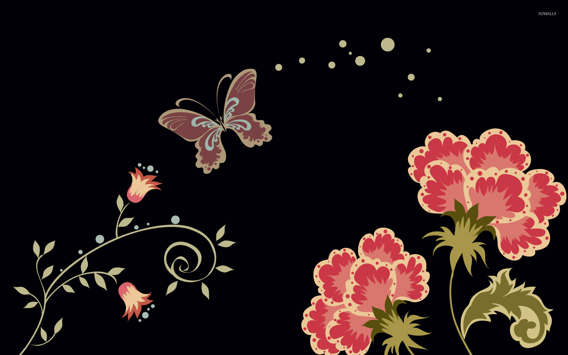 Flowers And Butterfly Wallpaper 1920x1200 Flowers And Butterfly Wallpaper