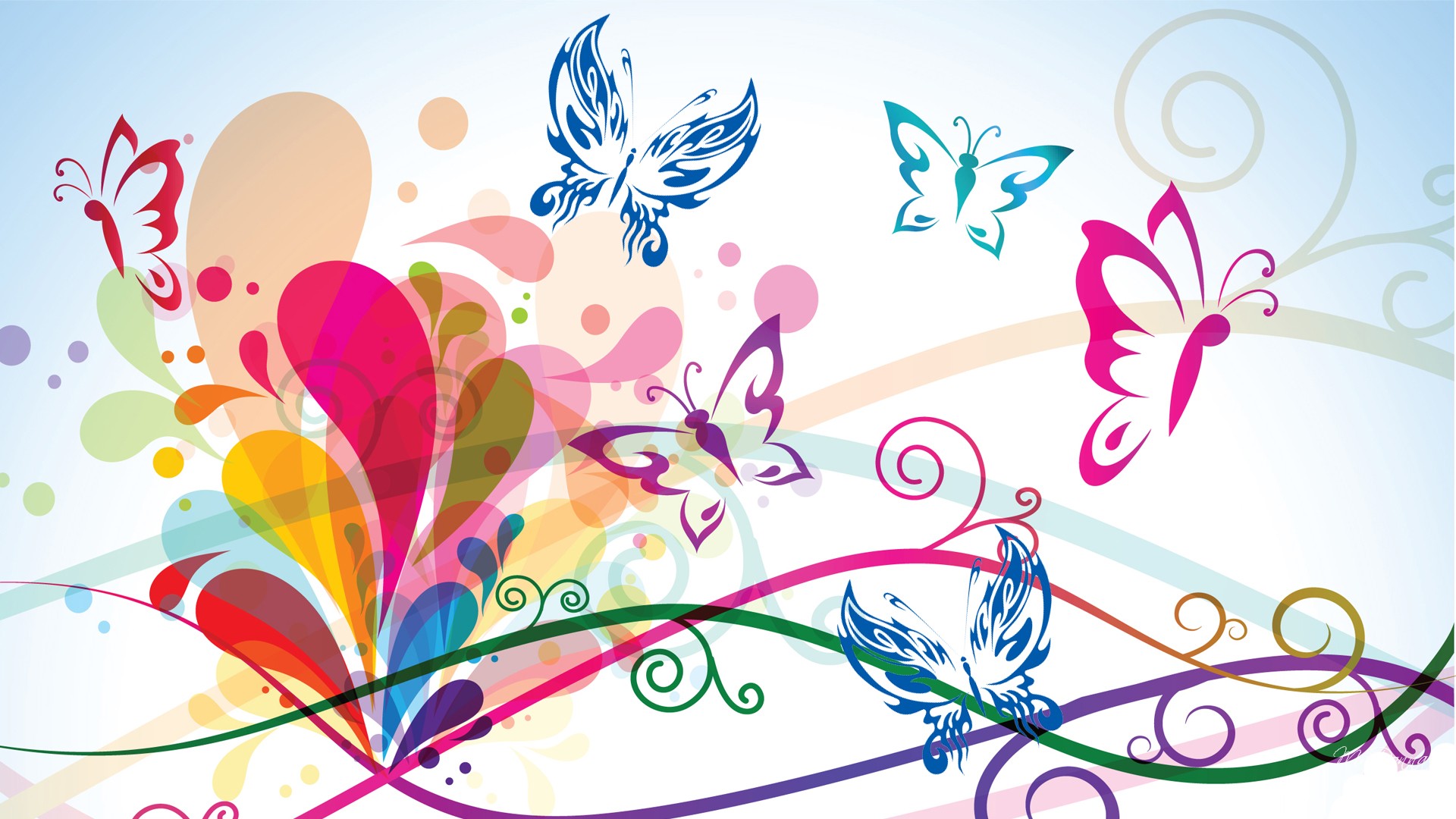 Vector Colorful Butterflies Wallpaper Images 1920x1080 Vector Colorful Butterflies Wallpaper Images
