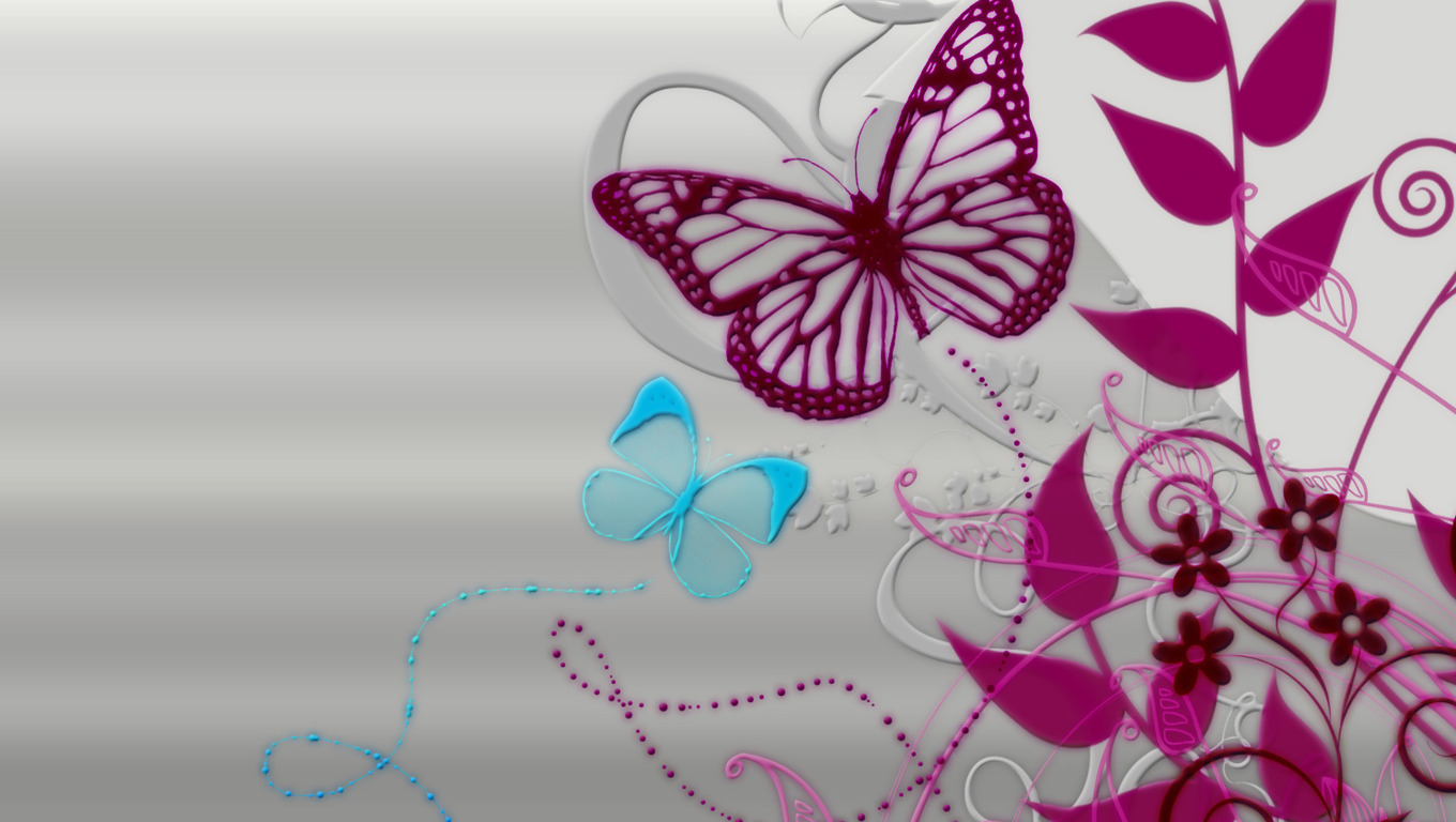 Butterfly Wallpaper Free Vector Art 1360x768 Butterfly Wallpaper Free Vector Art