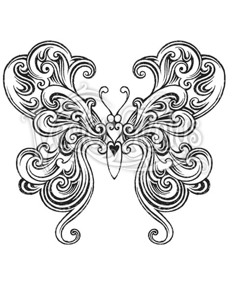 468x580 Pretty Tattoo Butterfly Wings Clipart