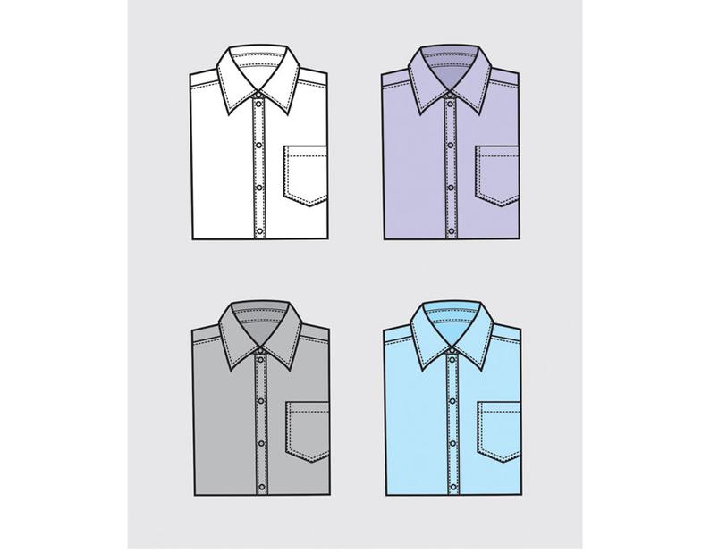 794x618 Men's Folded Dress Shirt Vector Fashion Flat Sketch Adobe Etsy