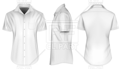 400x230 Men's Short Sleeved Formal Button Down Shirts Open Collar Vector