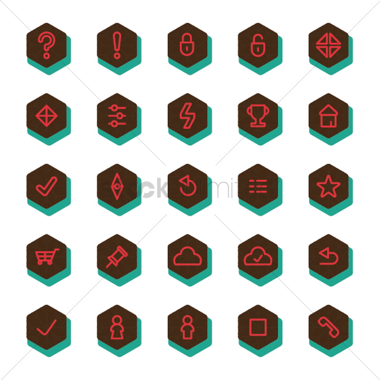 1300x1300 Collection Of Ui Button Vector Image