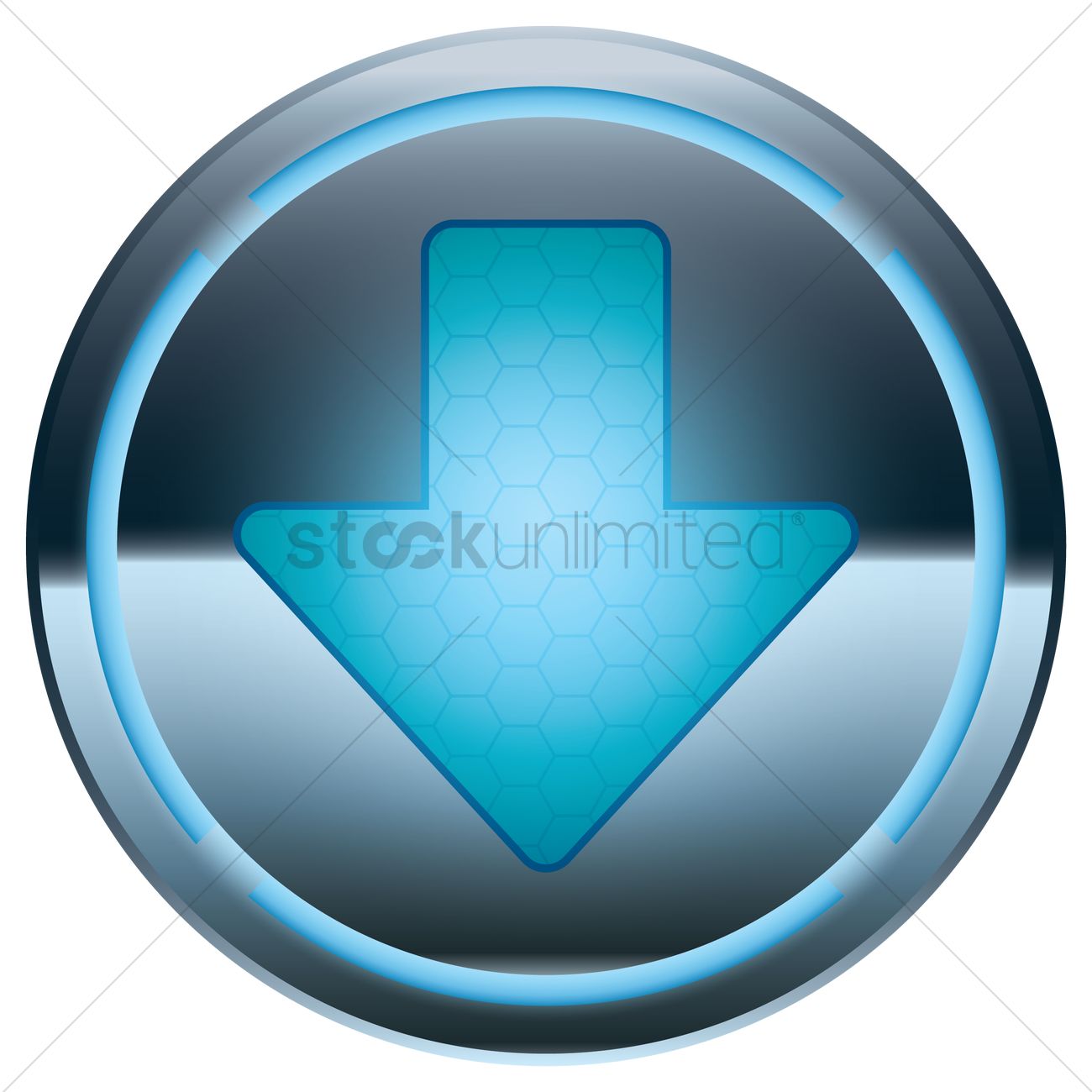 1300x1300 Down Arrow Button Vector Image