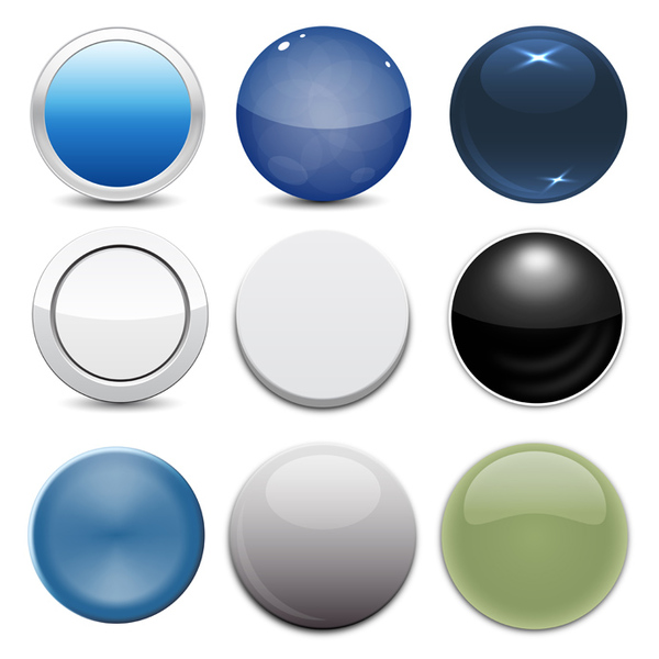 600x600 Free Vectors Free Vector Circle Button Styles Greatvectors