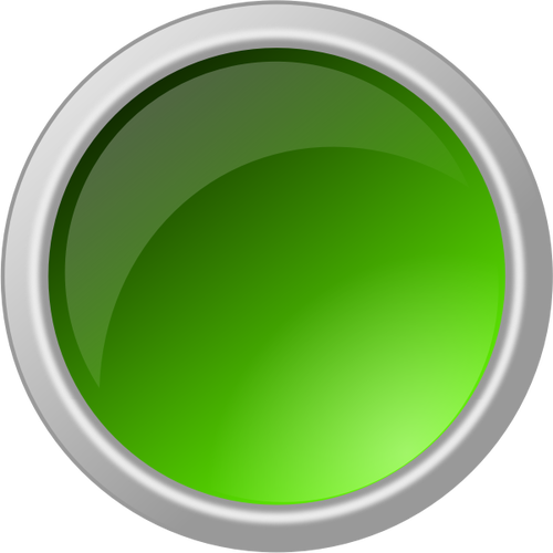 500x500 Glossy Green Button Vector Illustration