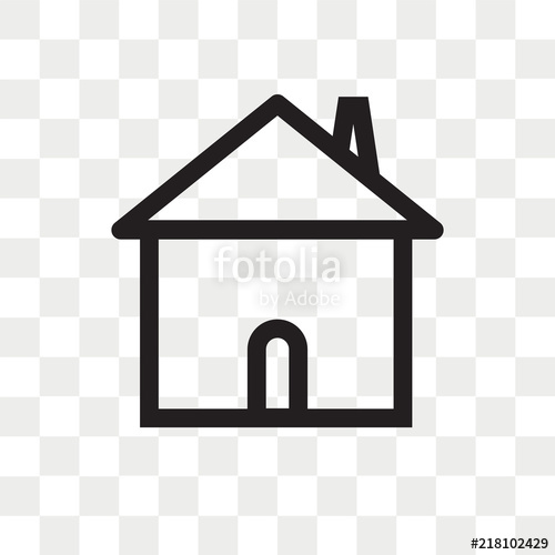 500x500 Home Button Vector Icon Isolated On Transparent Background, Home
