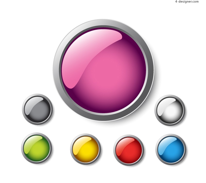 800x713 Designer Crystal Texture Button Vector Material