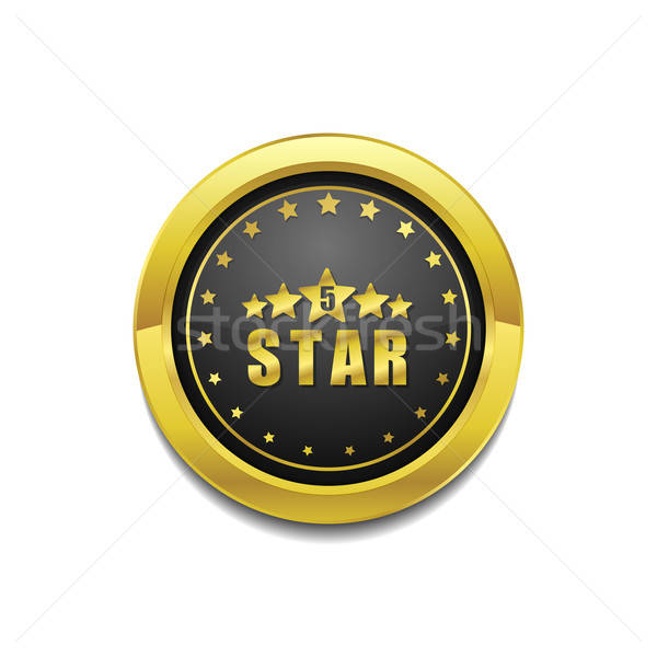 600x600 Star Golden Vector Icon Button Vector Illustration Rizwan Ali