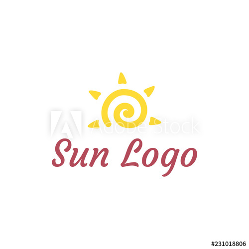 500x500 Sun Logo Vector Illustration Of Sun With Ether Sign Logotype
