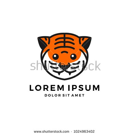 450x470 Cute Tiger Cub Baby Head Logo Icon Vector Illustration Download