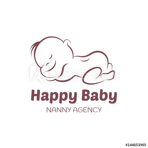 500x500 Baby Logo Vector Template For Nanny Agency