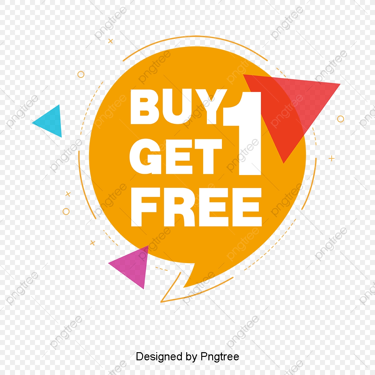 1200x1200 Modern Fashion Promotion Buy Get Free Tag Element, Cartoon