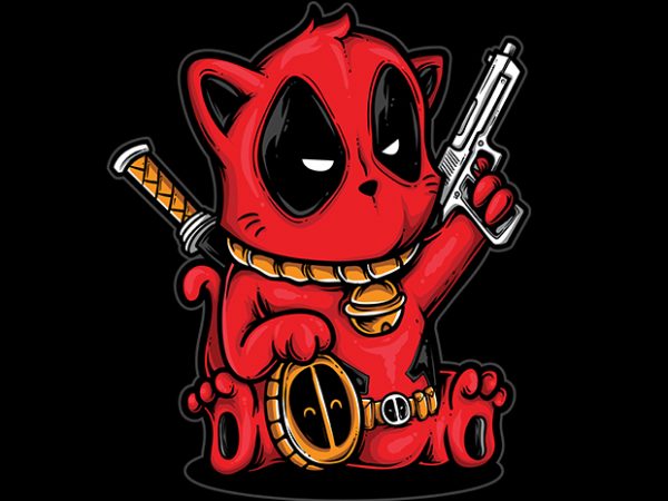 600x450 Kittypool T Shirt Vector Art