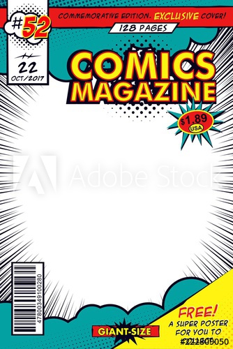 334x500 Comic Book Cover Vector Art With Comic Concept