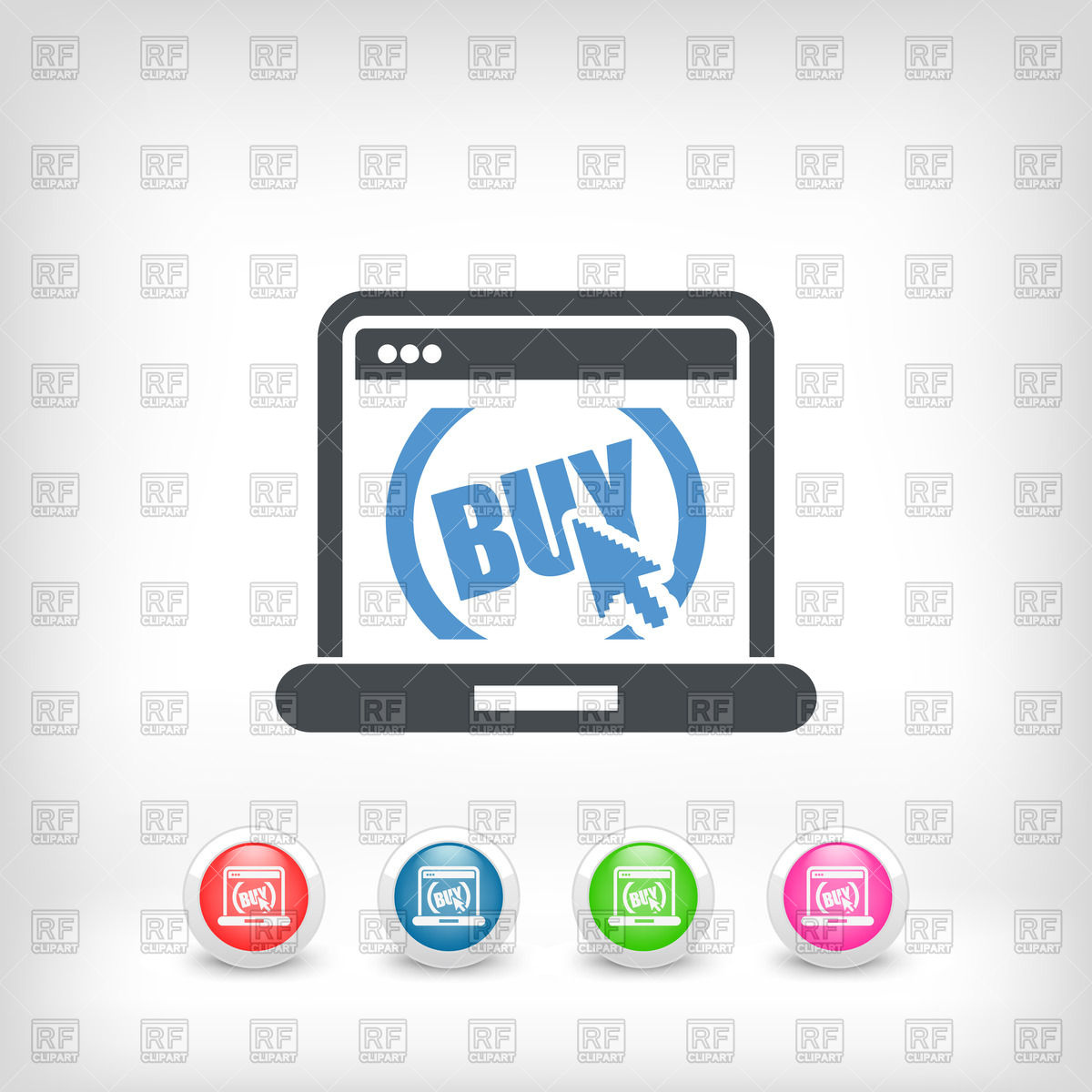 1200x1200 Icons Set Of Buy Button Website Vector Image Of Icons And Emblems