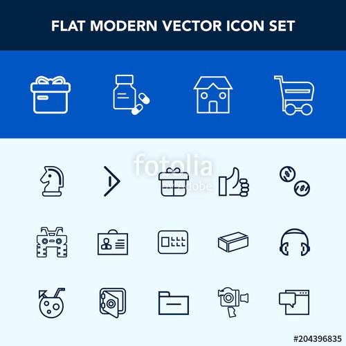 500x500 Modern, Simple Vector Icon Set With Holiday, Safety, Chess