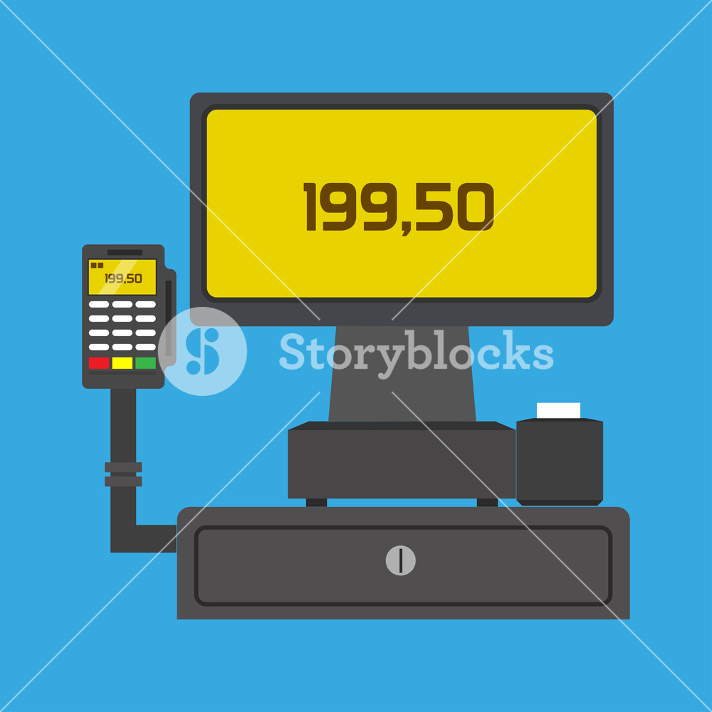 1000x1000 Pos Terminal Buy Business Paying Technology Vector Icon Shopping