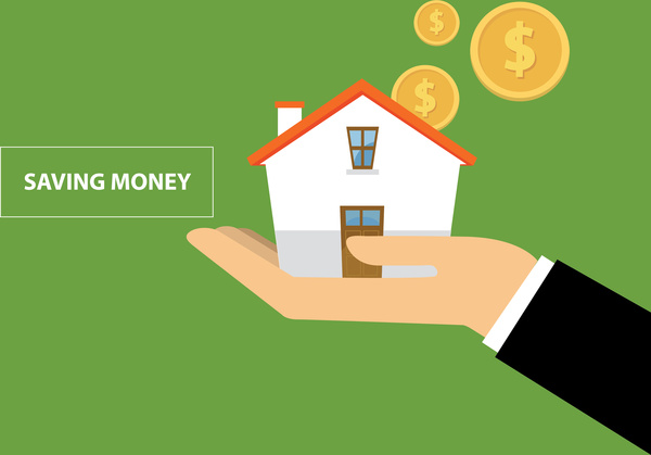 600x419 Saving Money To Buy A House Free Vector In Adobe Illustrator