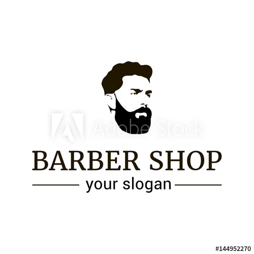 Vector Logo Template For Barber Shop Illustration Of Man 500x500 Vector Logo Template For Barber Shop Illustration Of Man