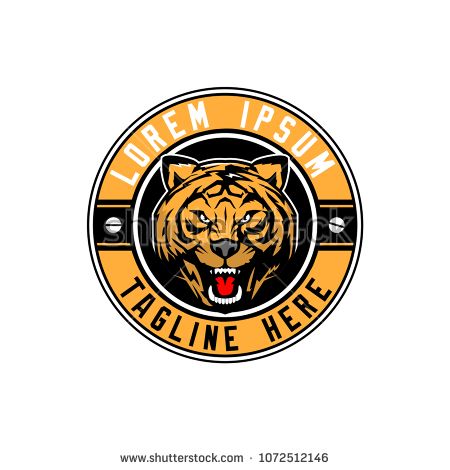 Tiger Head Logo Round Emblem Vector Logo 450x470 Tiger Head Logo Round Emblem Vector Logo