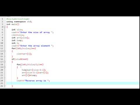 480x360 How To Reverse Array In C Simple Programm