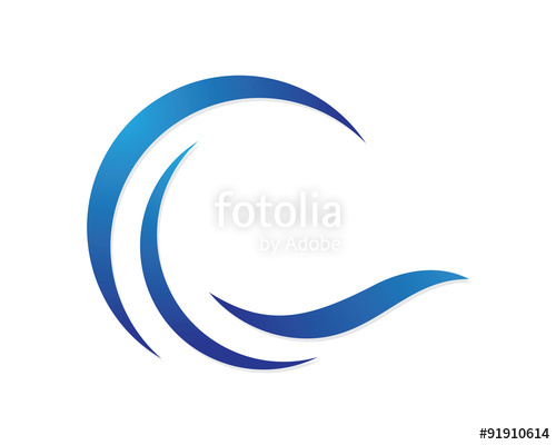500x400 C Wave Logo Template Stock Image And Royalty Free Vector